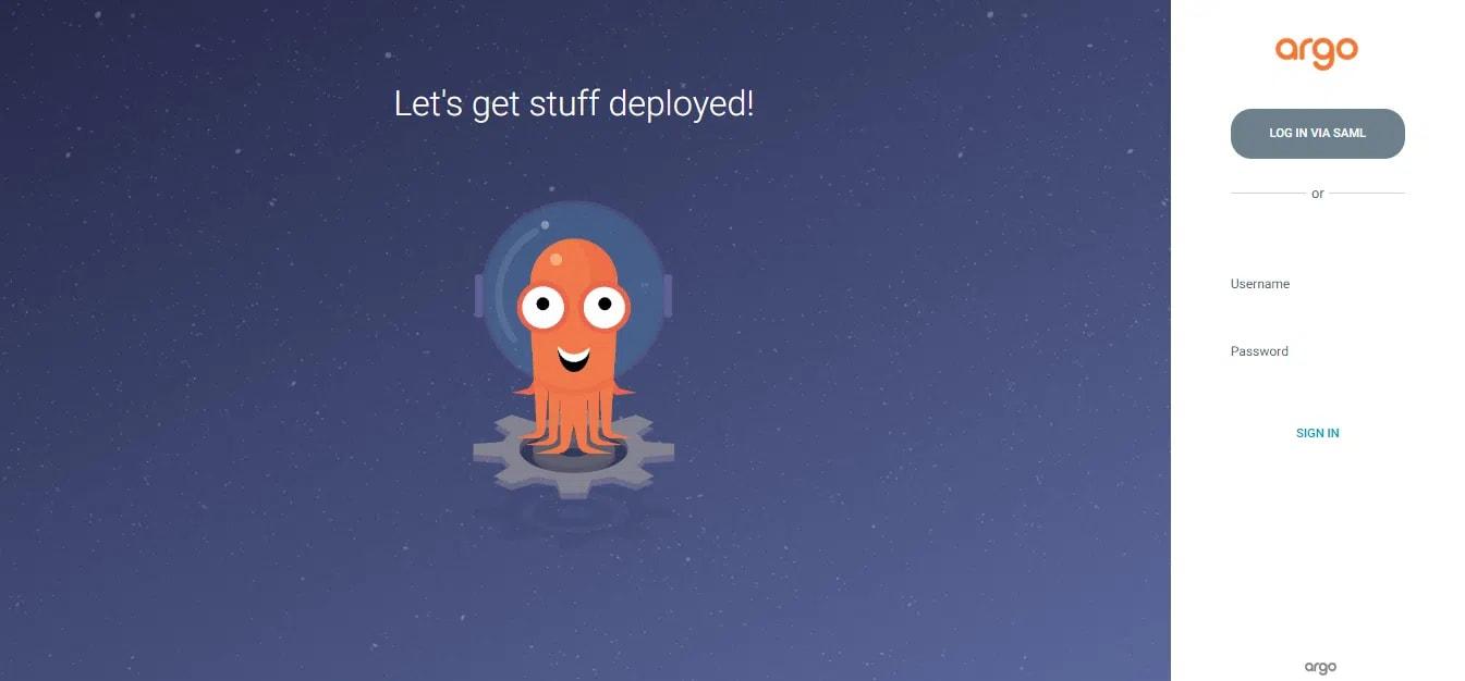 Argo CD UI: Log in via SAML
