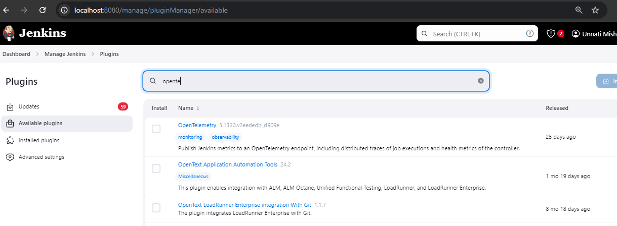 Otel plugin in Jenkins Otel plugin in Jenkins