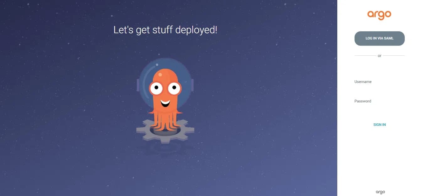 Argo CD UI: Log in via SAML Argo CD UI: Log in via SAML
